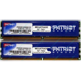 Память 1Gb (2x512Mb) DDR2 Patriot PSD251253381H pc4200 533MHz (Калуга)