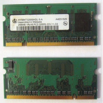Модуль памяти для ноутбуков 256MB DDR2 SODIMM PC3200 (Калуга)